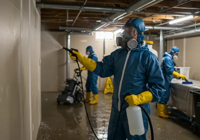 Basement Sanitization and Antimicrobial Treatment process in Jan-Phyl Village, FL
